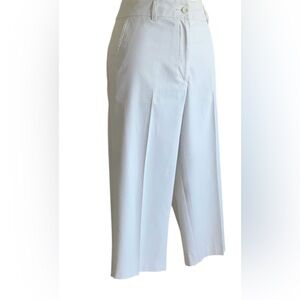 MONTEREY CLUB Women's White Golf Shorts, pockets, belt loops, front zip. 8